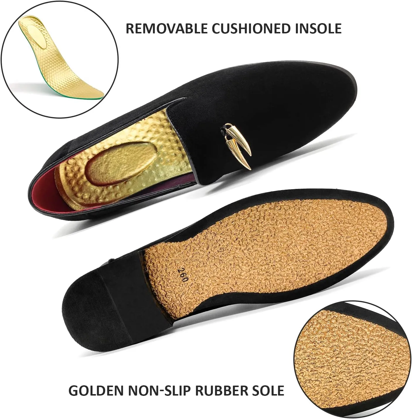 Men's Penny Slip-On Velvet Loafer Suede Dress ballad deteriorates hallmark invention herald Shoes Glitter Smoking Slipper MHB 
