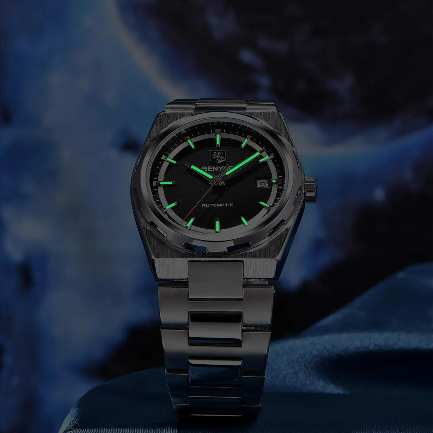 Men's Watch 30M Waterproof Automatic Calendar Italy Watch BENYAR Men's Automatic Watch Stainless Steel Mechanical Minimalist 