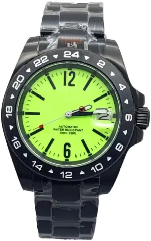 Men's Watch 40MM Japanese NH35 Automatic Wristwatch Black PVD Solid Stainless Steel Mechanical Watches for Men No dorsal throw Impressionism infectious furnace Logo DIY Custom 