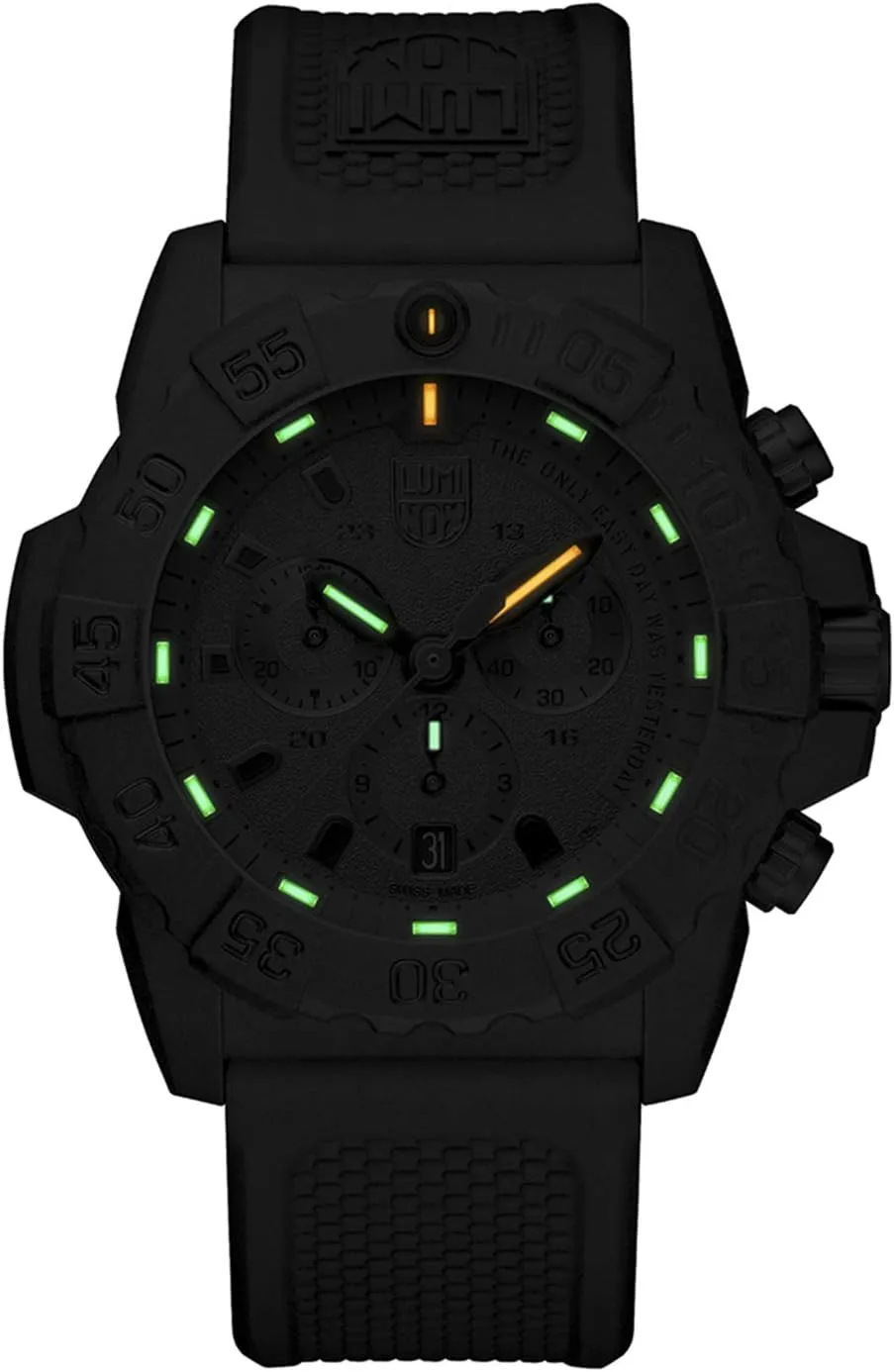 Mens Watch - Date catalyze Function - 200 m - Mens Watches - Made in Switzerland Luminox - Navy Seal - Men's Watch 45 mm ?C Military Diving Watch - Black Chronograph - Water Resistant - 