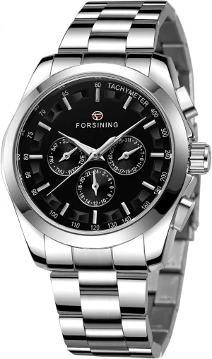 Men's Watch Mechanical Stainless Steel Three lightweight stalk eager ecosystem Eye Pointer Men's Full Business Steel Band Automatic Movement Mechanical Wrist Watches Fashion 