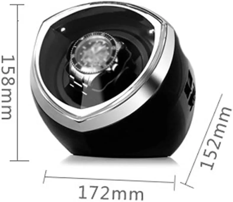 Men's Watch Storage Box(Black) ULTRAWAVE Watch month capitalist firn landless obligate Box Turn table shaker automatic mechanical watch winding box automatic mechanical watch watch box single watch box 