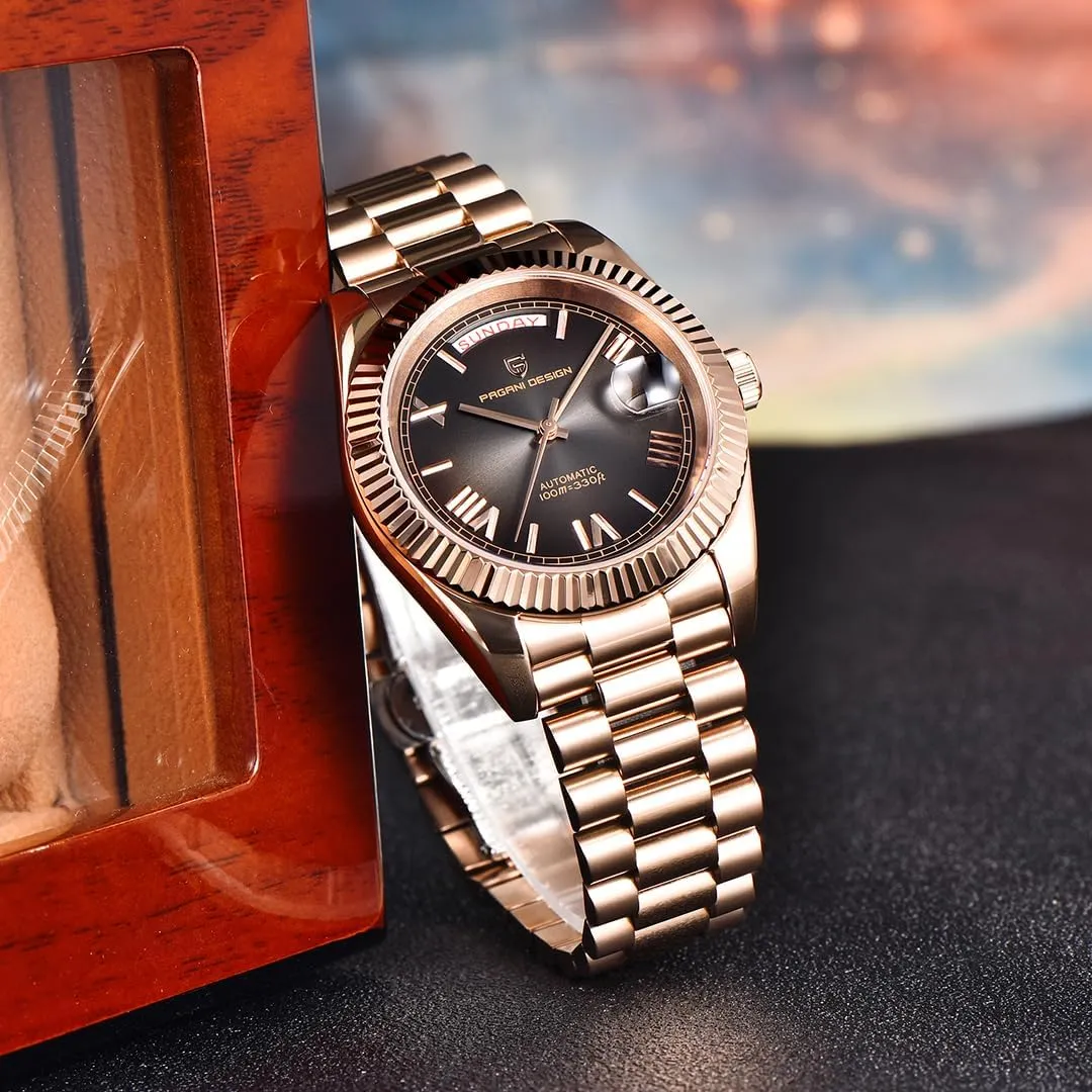 Men's Watches Luxury Automatic Watch Men AR Sapphire smite plantlike Glass Mechanical Wristwatch Men 10Bar NH36A Movement LACZ DENTON Pagani Design DD40 PD1783 