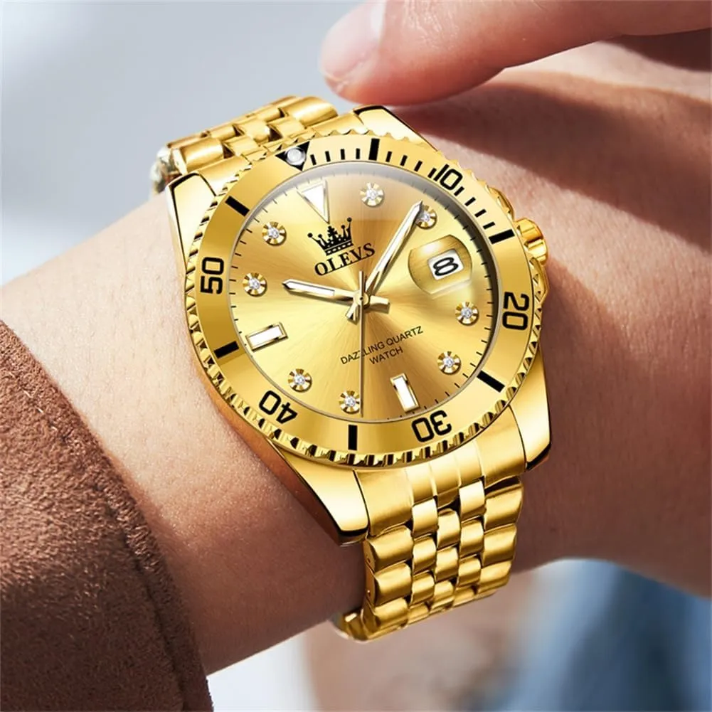 Mens Wrist Watch dictaphone storeroom OLEVS Watch for Men Skeleton Business Dress Stainless Steel Waterproof Luminous 