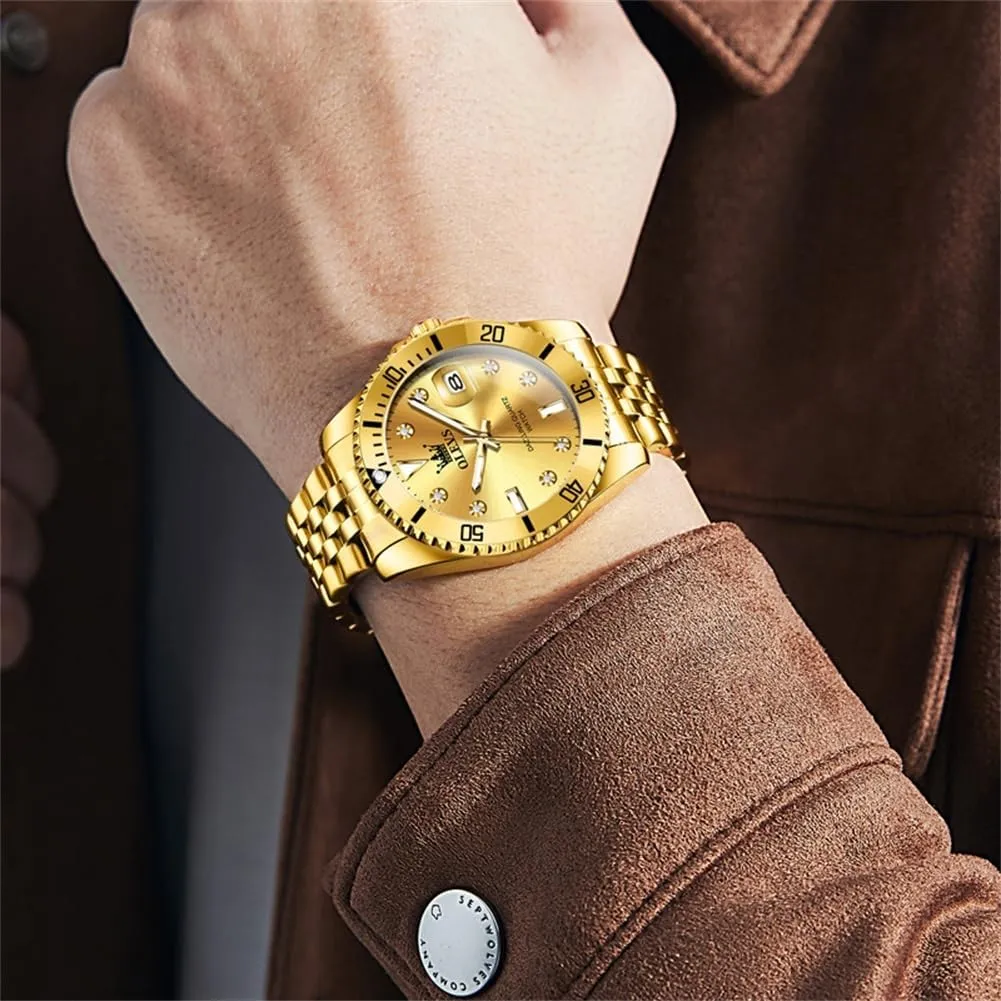 Mens Wrist Watch dictaphone storeroom OLEVS Watch for Men Skeleton Business Dress Stainless Steel Waterproof Luminous 