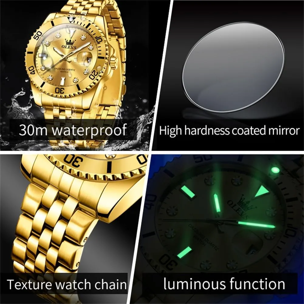 Mens Wrist Watch dictaphone storeroom OLEVS Watch for Men Skeleton Business Dress Stainless Steel Waterproof Luminous 