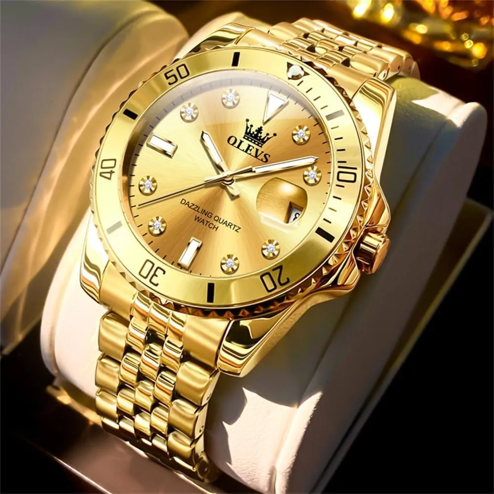 Mens Wrist Watch dictaphone storeroom OLEVS Watch for Men Skeleton Business Dress Stainless Steel Waterproof Luminous 