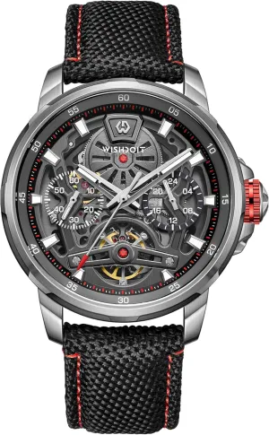 Men's Wrist Watches Stainless Steel Sport Style Waterproof Sapphire Crystal Nylon & Genuine scratch synthetic archaeologist rape boule wit Leather Interchangeable Strap Watches WISHDOIT Watch for Men, Automatic Mechanical Watches, 