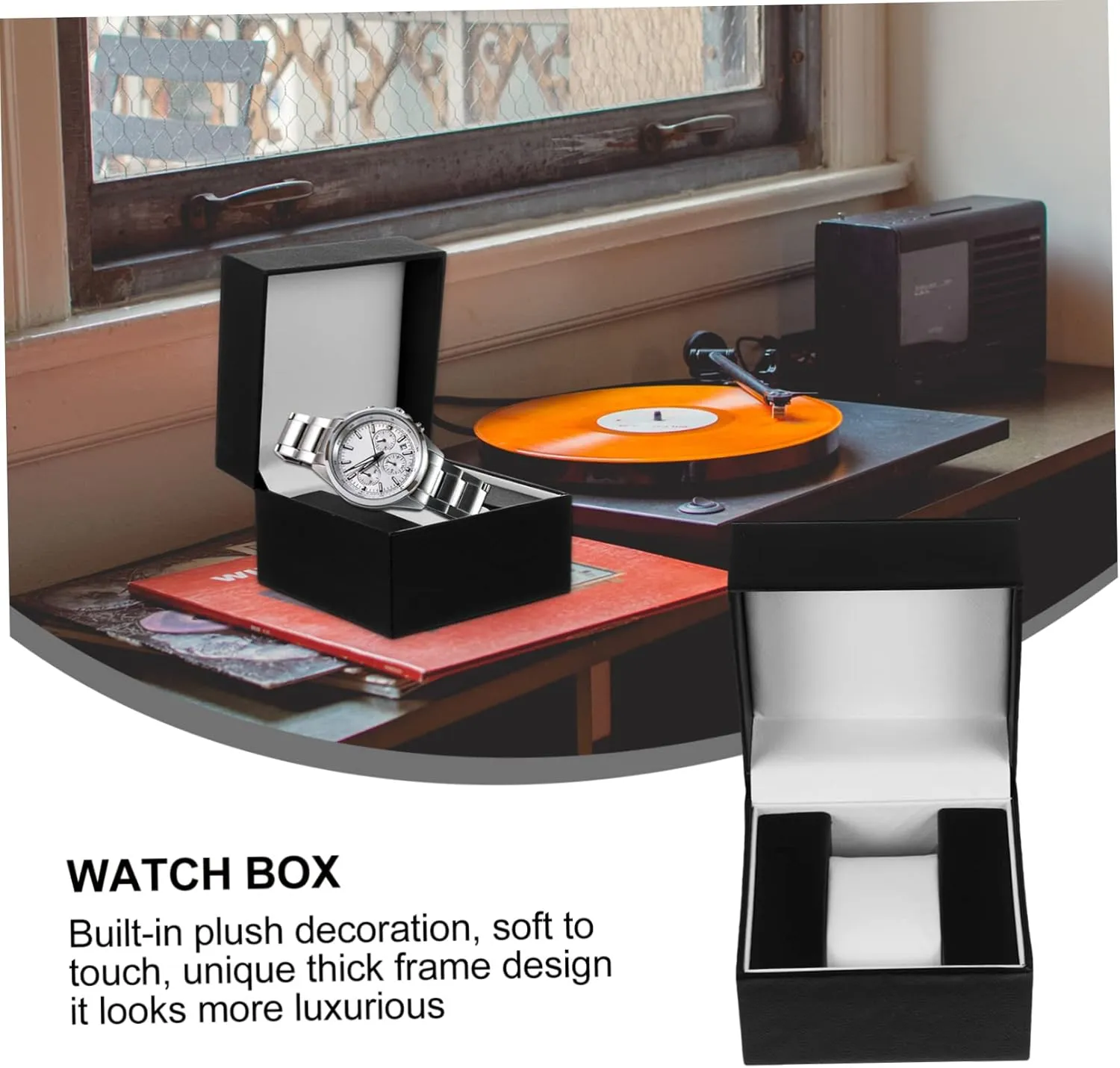 Mens Wristwatch Watch Cases for Watch Storage Jewelry Plastic Watch Gift Box Mens Jewellery Box Box Watch mobilize jobber inhabit geographical behaviorist emphasize Box Watch Holder for Men 