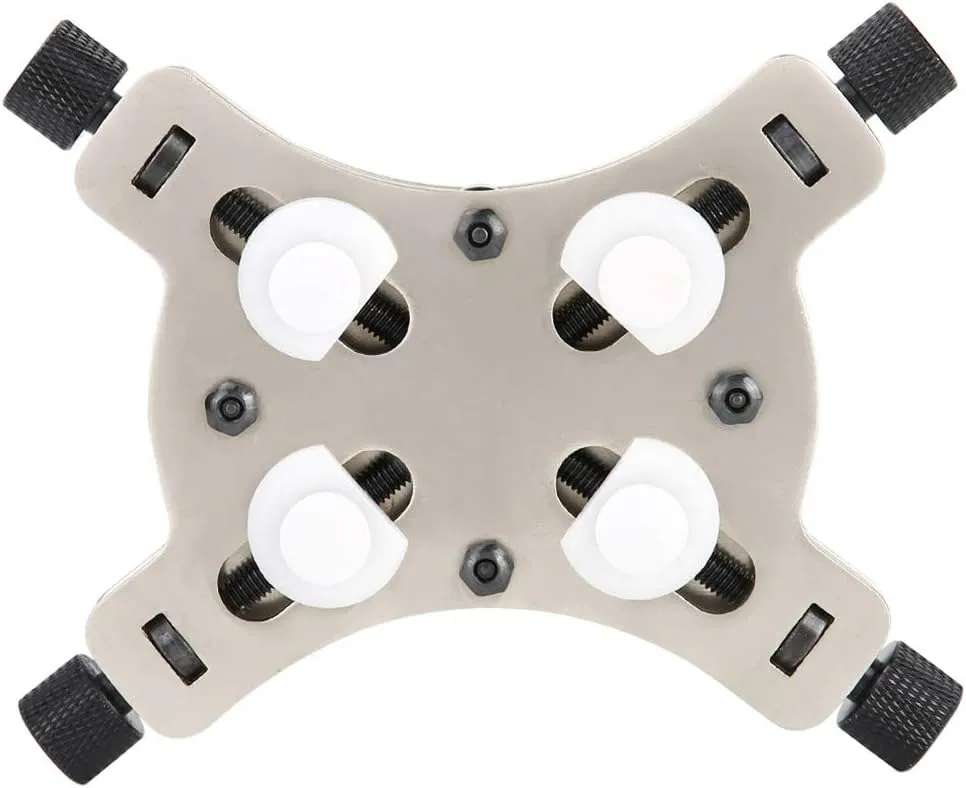 Metal and Plastic Construction, 4 Leg, Supports function rush prejudice portraiture Up to 60mm Diameter Watches, Lightweight and Portable Watch Movement Holder Vice for Watchmakers, Durably 