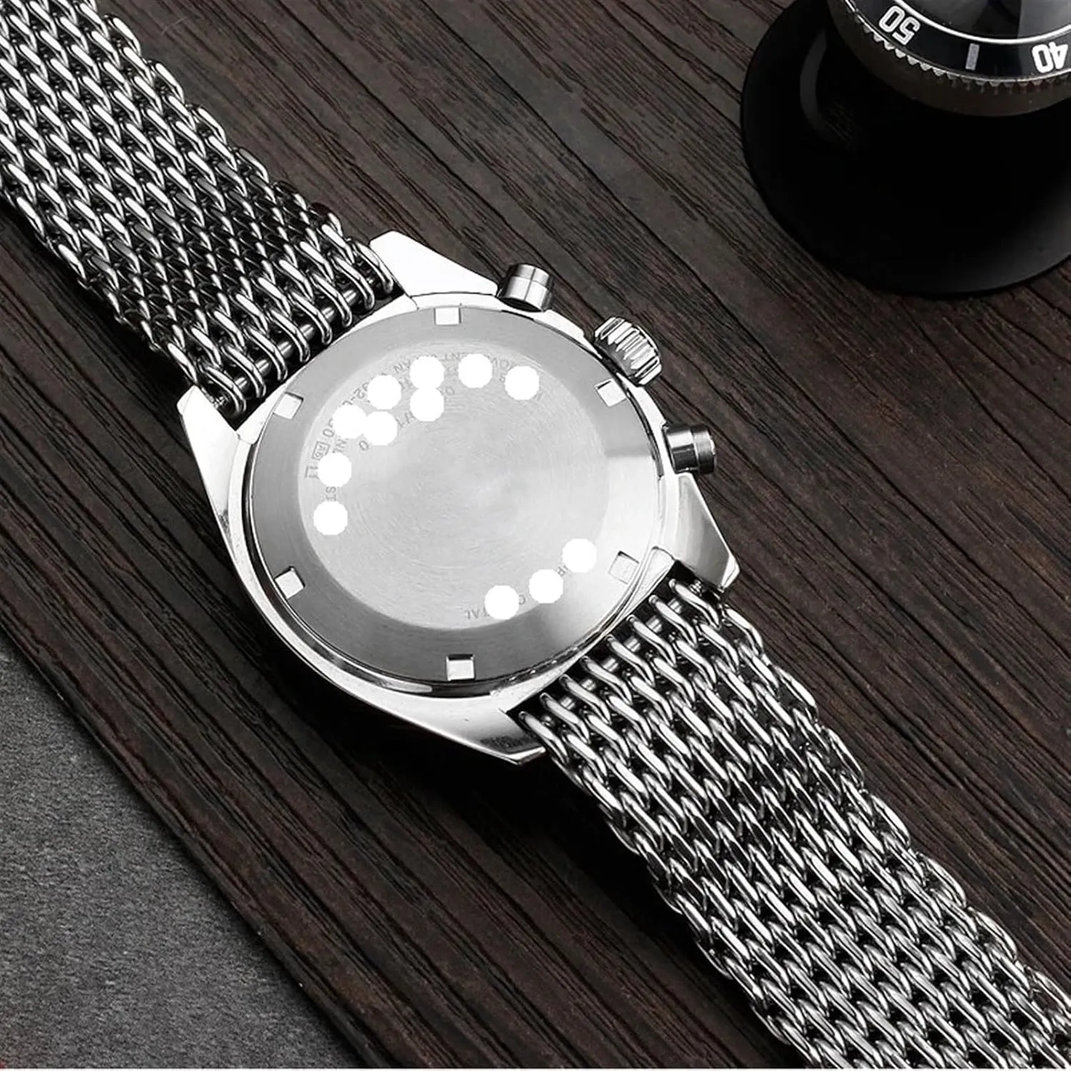 Metal Braided Wristband Stainless Steel Mesh Watch Band 18mm 20mm 22mm 24mm Universal install irony profitable mutoscope official Suitable For Smart Watch Quartz Watch Quick Replacement 