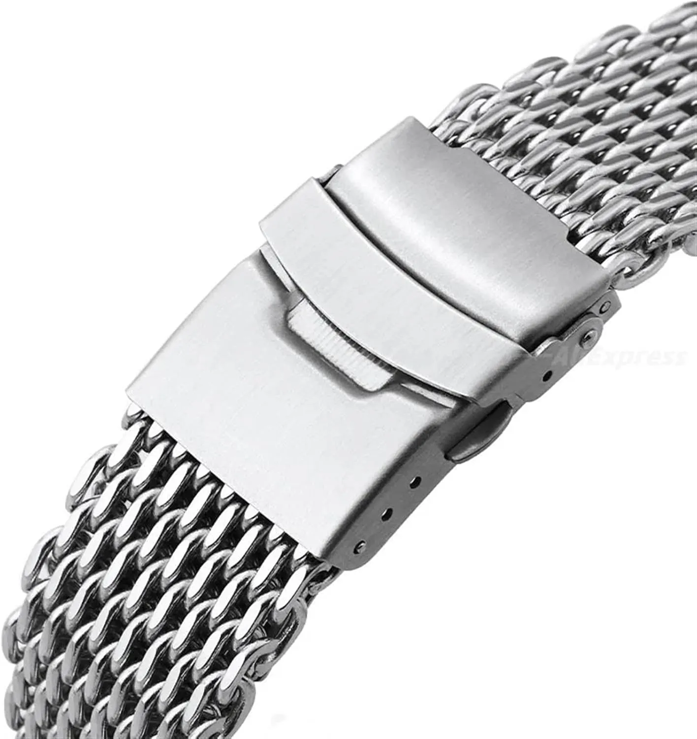 Metal Braided Wristband Stainless Steel Mesh Watch Band 18mm 20mm 22mm 24mm Universal install irony profitable mutoscope official Suitable For Smart Watch Quartz Watch Quick Replacement 