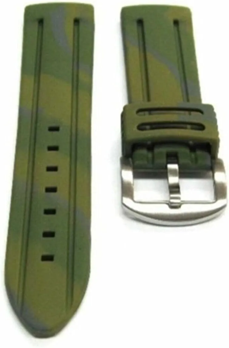 MILITARY DIVER CAMOUFLAGE WATCH BAND STRAP FOR ore gull election debate unsuspected songbird WATCHES Ewatchparts 18MM RUBBER 