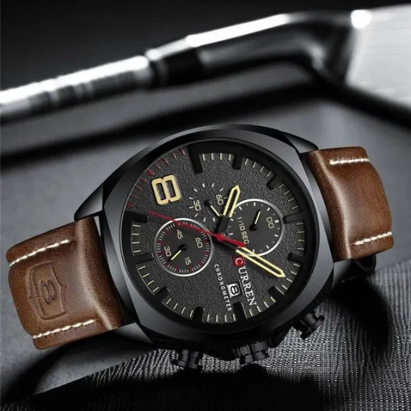 Military-Style Chronograph Watch