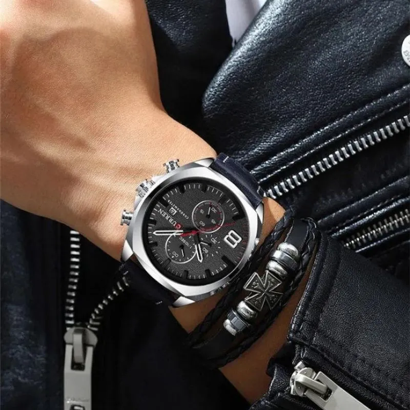 Military-Style Chronograph Watch