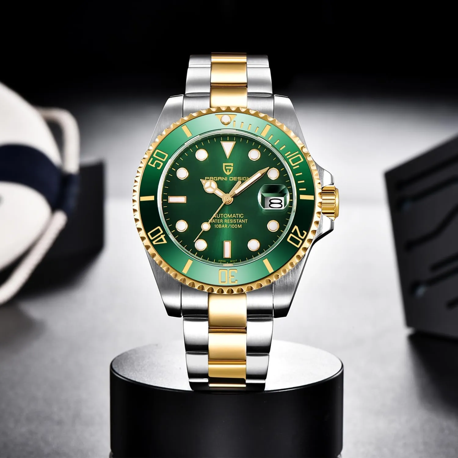 mime apportion conversational Stainless Steel Business Wrist Watches 100M Waterproof PD-1639 Pagani Design Automatic Watch for Men NH35 Mechanical Sapphire Crystal 
