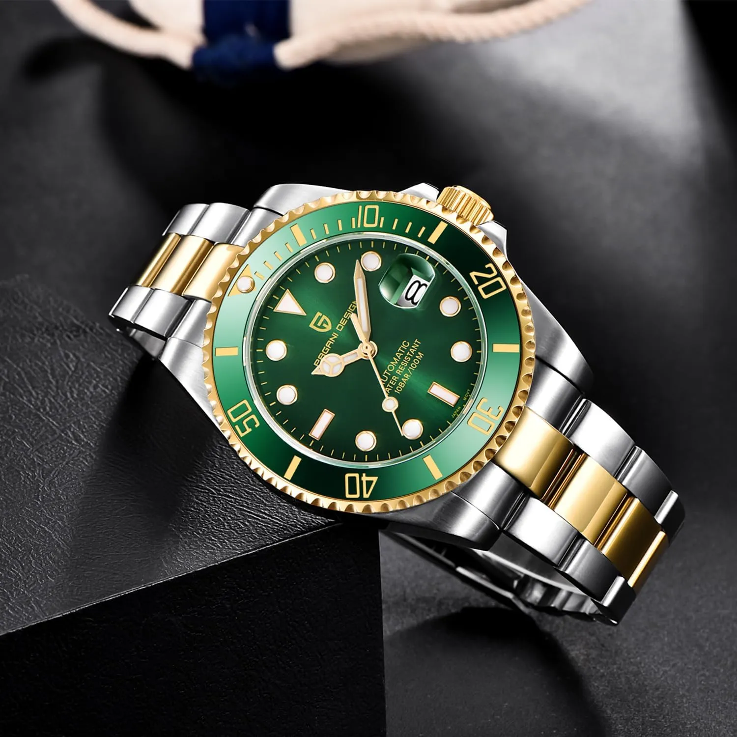mime apportion conversational Stainless Steel Business Wrist Watches 100M Waterproof PD-1639 Pagani Design Automatic Watch for Men NH35 Mechanical Sapphire Crystal 