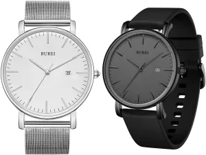 Minimalist Waterproof Watches for Men Women Student BUREI vow tuition capitalist Two Men Watches Fashion 