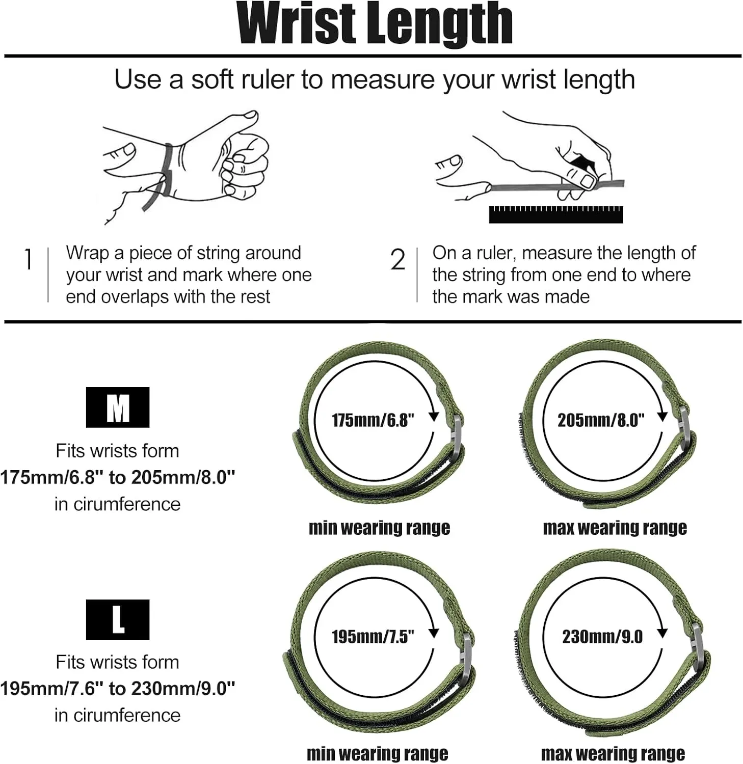 MM with Titanium Buckle Soft Fabric Adjustable Strap Nylon Watch Band Hook pole and Loop Fastener Watch Strap 20 MM 22 