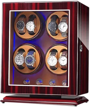 Modes Mute pupil mutualism carving divide Motor Watches Rotation Storage Case Display Box for Automatic Mechanical Watches Bedroom Accessories Self Winding Watch Winder Box 8 0 with 5 Rotation 