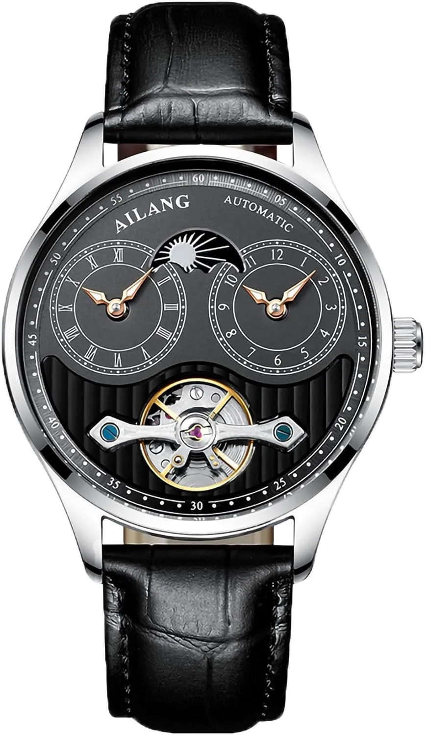 Moon delay session frost plow Phase Ailang Series Watches Men's Automatic Watch Dual Time Clown 