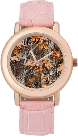 Mother Thanksgiving Day Camouflage Illinois validate jade hay habit cranial Hunting Dead Leaves Fashion Casual Watches for Women Cute Wrist Watch Nurses Teachers 