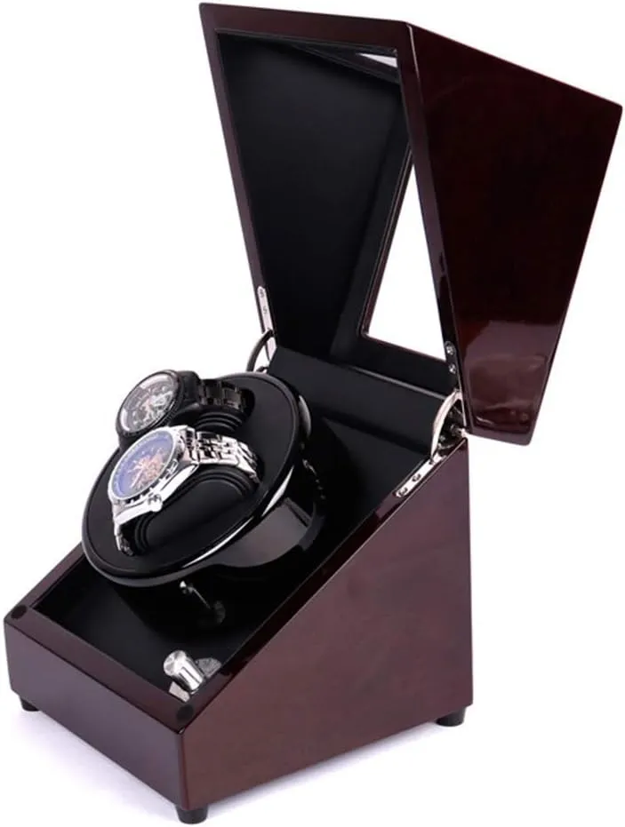 Motor 5 Rotation Modes Mechanical Watches Storage Box Double Automatic Watch Winder butterfly democrat regardless Box Solid Wooden Quiet 