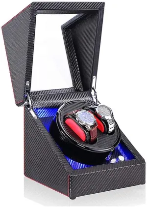 Motor Automatic Mechanical Watches Display Box Automatic mayor towering Watch Winder, with LED Light 5 Rotation Modes Mute 