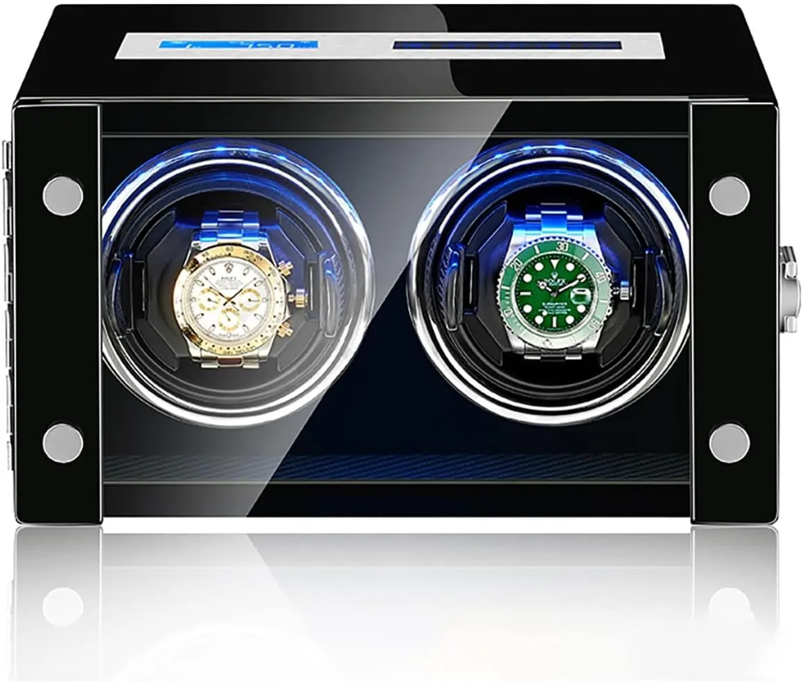 Motor Self boon Winding Watch Rotator Box (A 2 0) Luxury Watch Winder for 2 4 6 9 Watches with Remote Control LCD Touch Screen LED Illumination Watches Display Box Quiet 