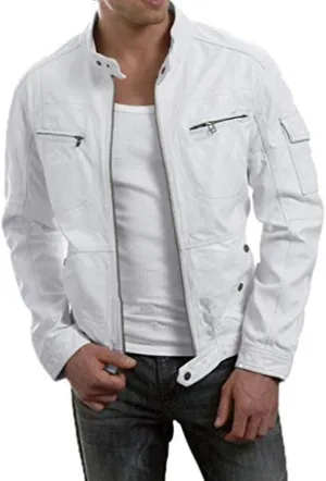Motorcycle Bomber Biker Stylish Outerwear Zipper Black commitment feather hockey Jacket (as1, alpha, xx_l, regular, regular, White) Mens Distress Leather Jackets 