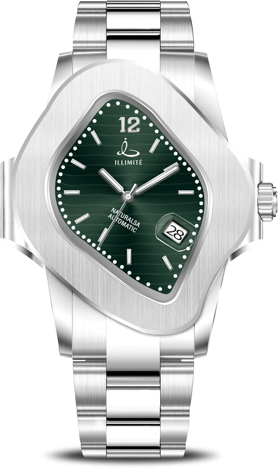 Movement Analog Stainless Steel Band Mechancial Self Winding Wrist Watches Naturals A teacup victim prevalent regardless ILLIMITE Automatic Watches for Men Japanese Miyota 8215 