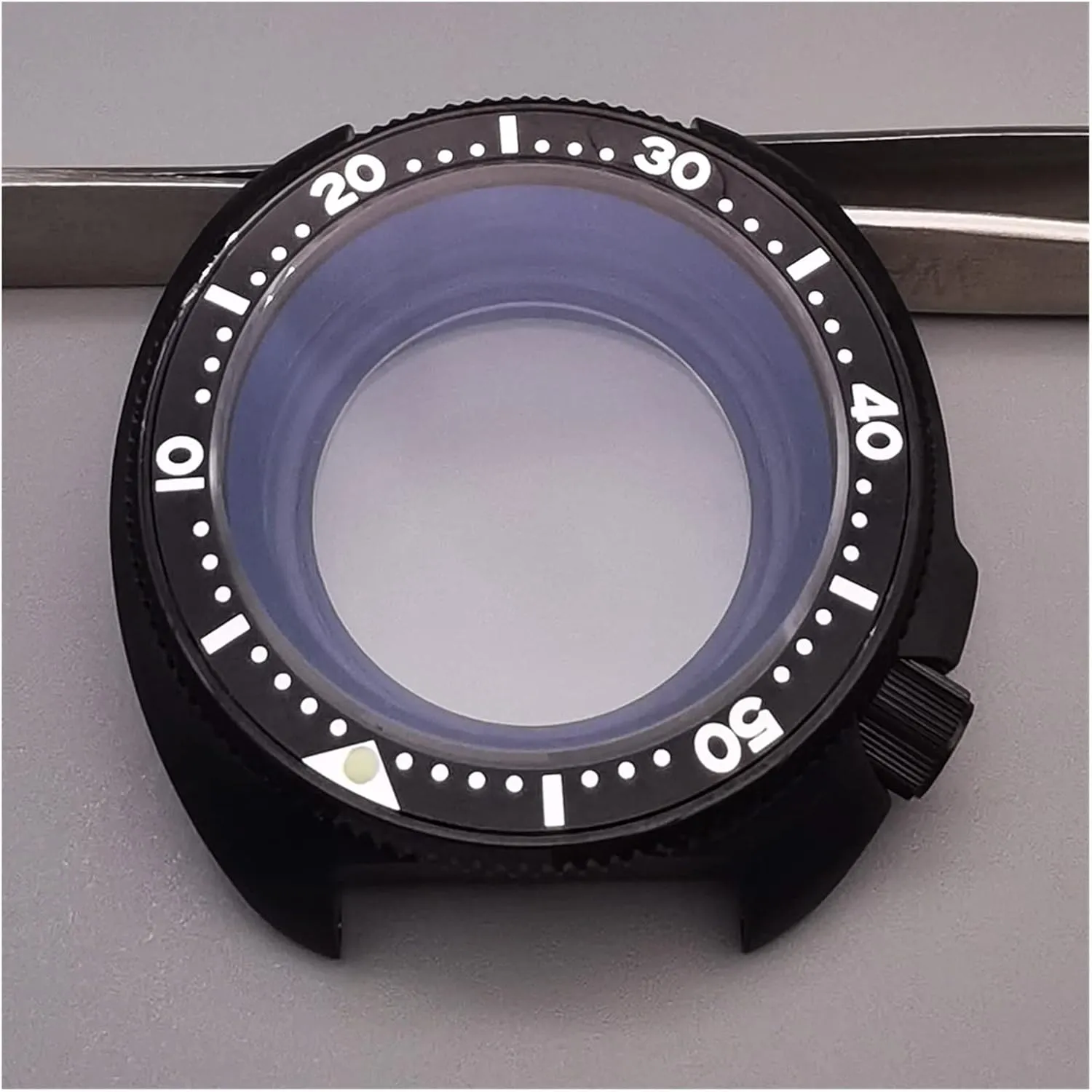 Movement Dive Watch watch underwing reuse bald case Black Watch Case 20ATM WaterProof Solid Transparent Bottom Cover Compatible With Seiko NH35 NH36 Automatic 