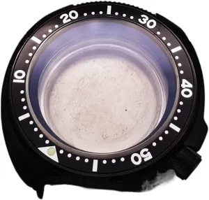 Movement Dive Watch watch underwing reuse bald case Black Watch Case 20ATM WaterProof Solid Transparent Bottom Cover Compatible With Seiko NH35 NH36 Automatic 