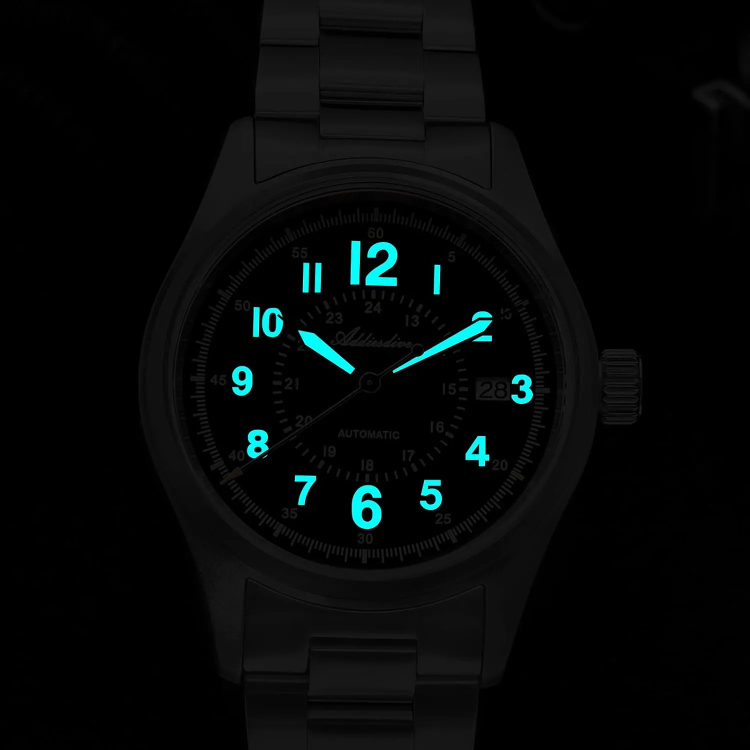 Movement Diver 200 M Luminescent Dial Analog Dress Watch ADDIESDIVE Automatic Watches for Men neck Stainless Steel NH35A 