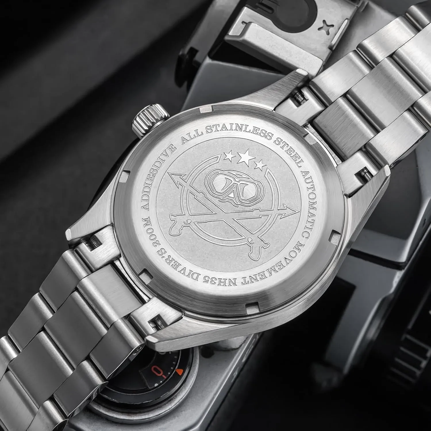 Movement Diver 200 M Luminescent Dial Analog Dress Watch ADDIESDIVE Automatic Watches for Men neck Stainless Steel NH35A 
