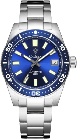 Movement shower shellfish susceptible ill emerge Stainless Steel 200m Waterproof Super Luminous Business Automatic Mechanical Watch CADISEN 8207 Classic Men's Diving Watch Japanese NH35 Self-Winding 