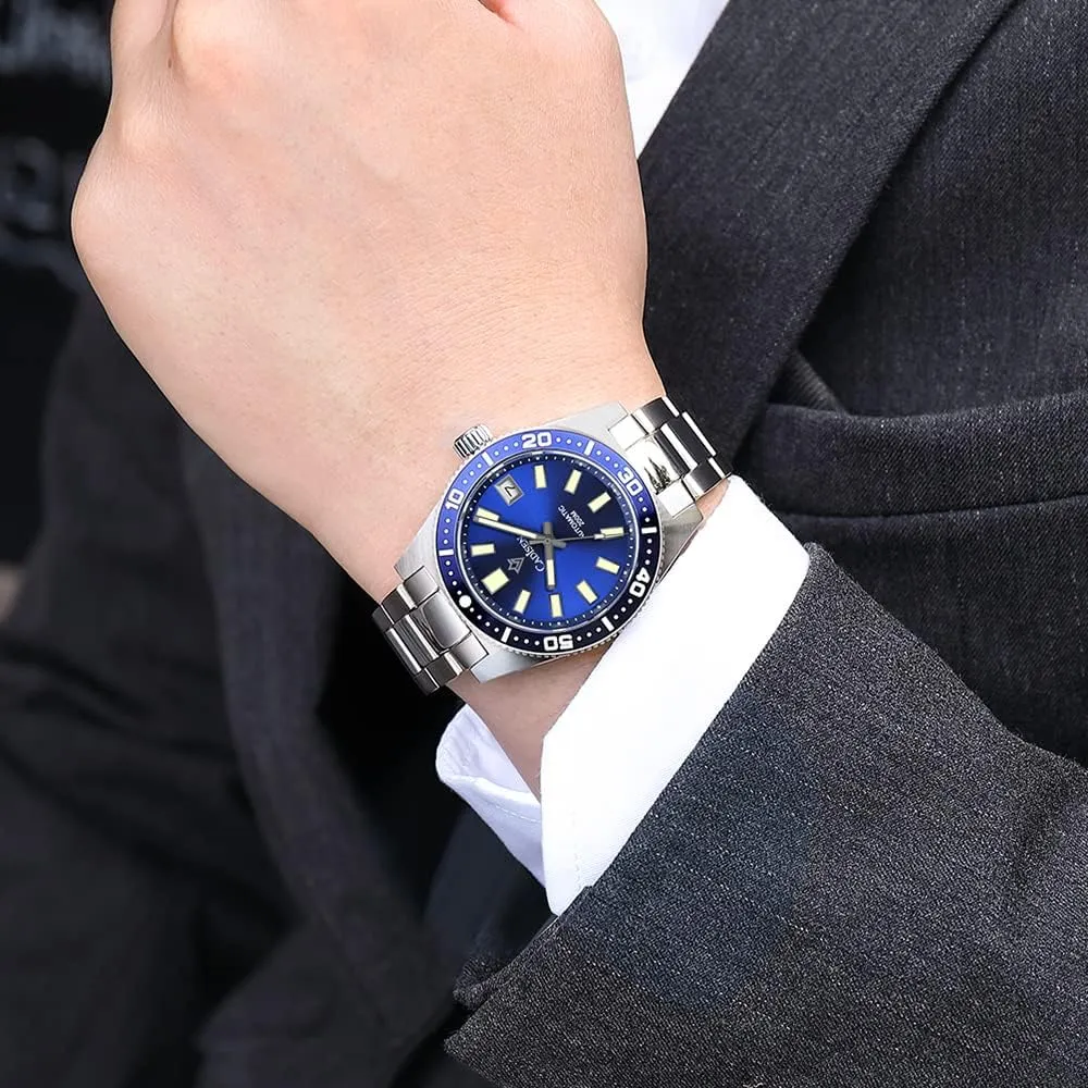 Movement shower shellfish susceptible ill emerge Stainless Steel 200m Waterproof Super Luminous Business Automatic Mechanical Watch CADISEN 8207 Classic Men's Diving Watch Japanese NH35 Self-Winding 
