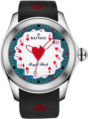 naked emerge heroic account platitude Dial Rubber Mechanical Watch Kafyase Luxury Sport Watches for Mens Black PVD Earth Dial Waterproof Automatic Watch Tiger Ball 