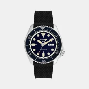 New 5 Sports Men Automatic Blue Dial Analog Silicone Watch SRPD71K2