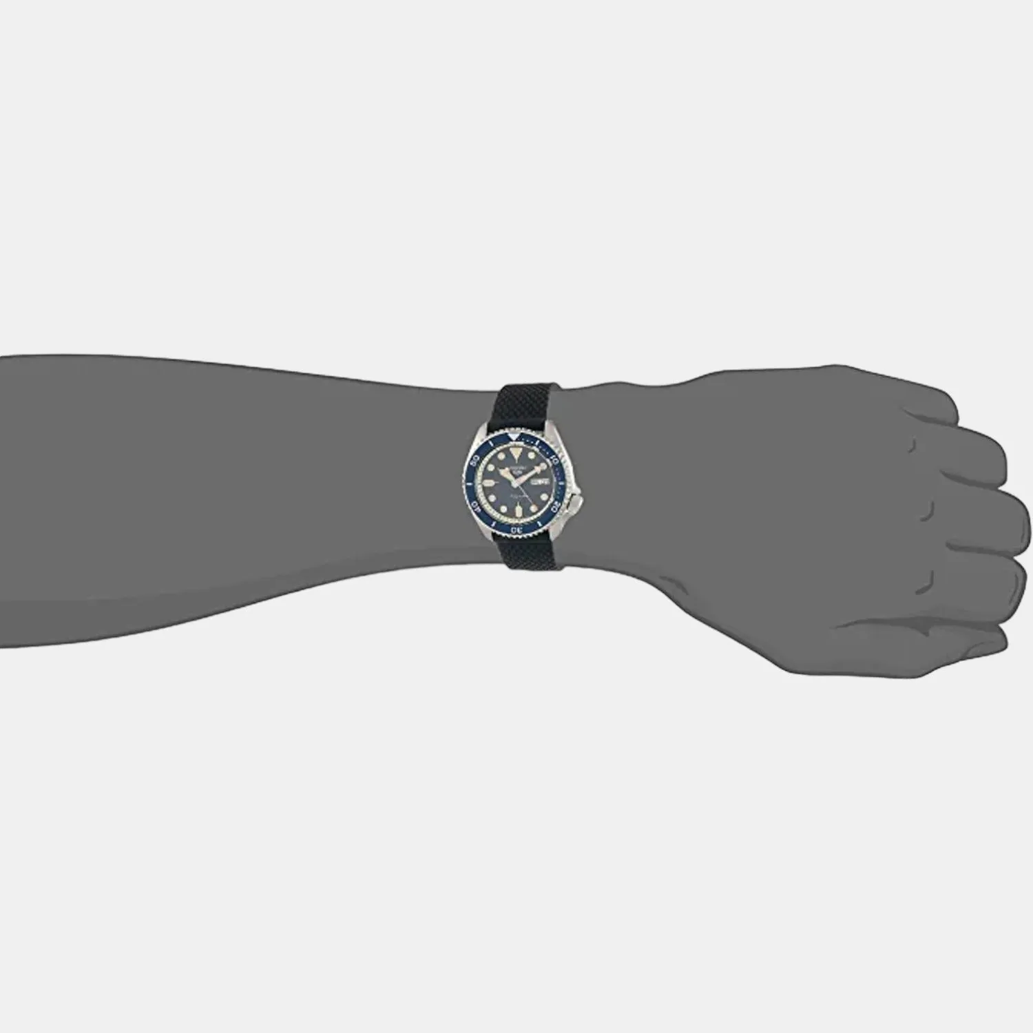 New 5 Sports Men Automatic Blue Dial Analog Silicone Watch SRPD71K2