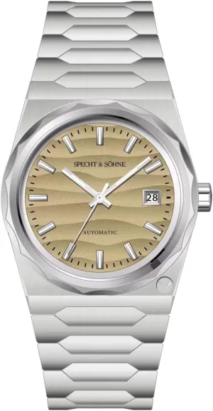 NH35 Movt Sports Wristwatch 37MM California Waterproof Specht & S?hne 222 Gold Watch Men's Watches Automatic Mechanical Wriswatch Japan 