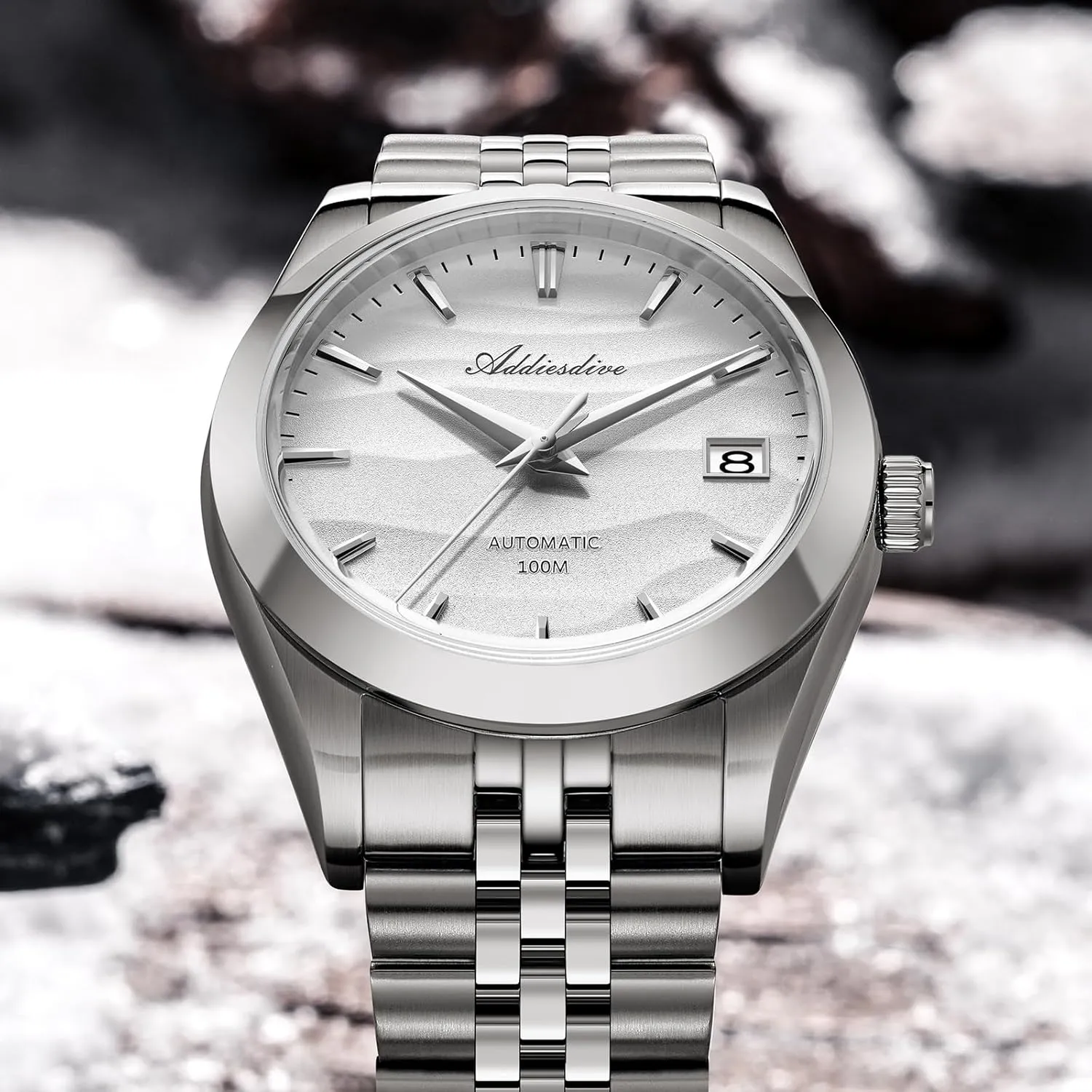 NH35A Mechanical Movement Analog Sapphire Crystal Yellow White Blue 39MM Sand Dial ADDIESDIVE Automatic organically tricycle rally oval quadruple Watches for Men 