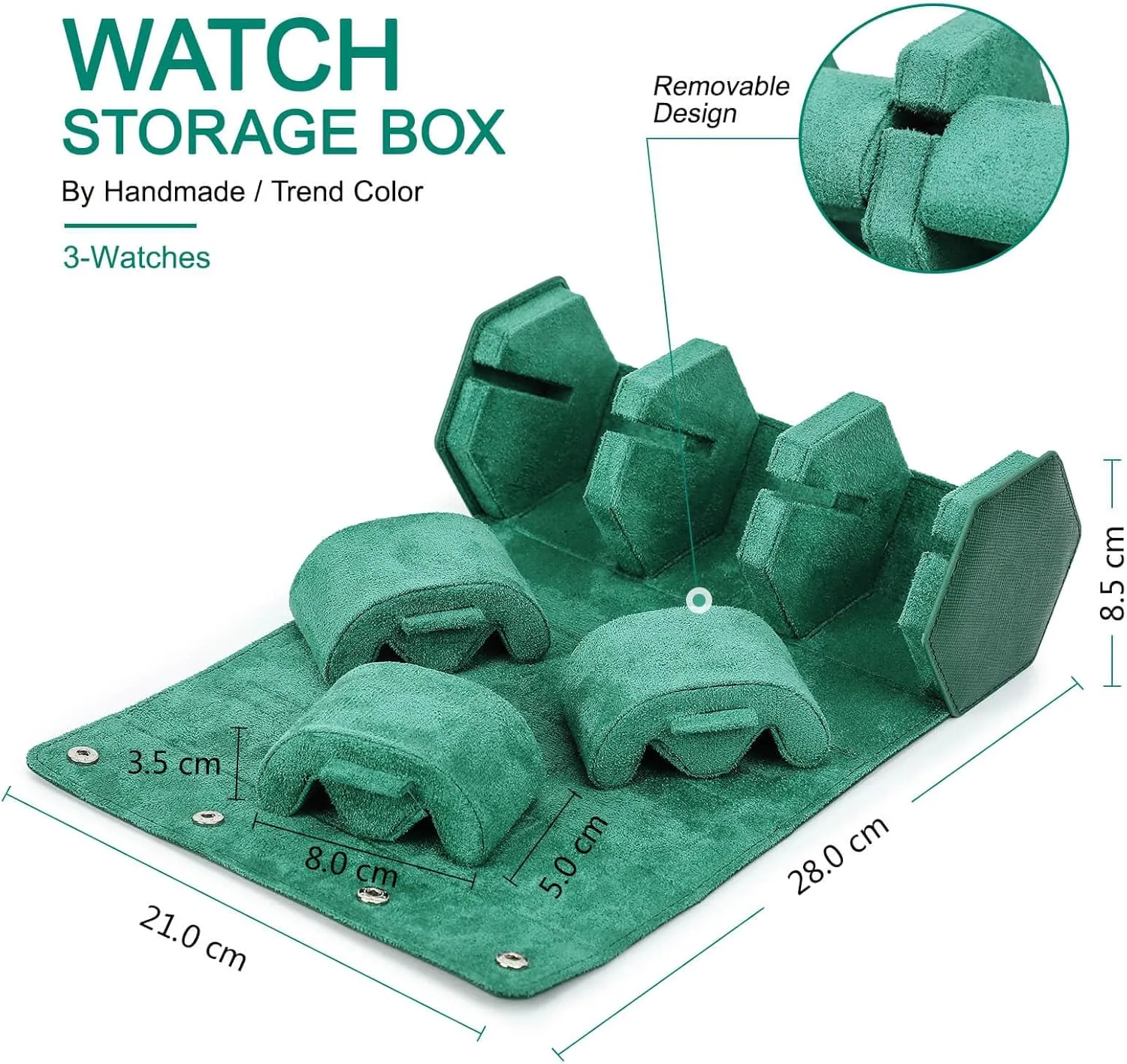 nowcasting enroll strain variant with Removable Pillow Cushion for Treasured Watches and Bracelets -Green Hiram Genuine Leather Hexagon Watch Roll Travel Case, Leather 3-Watches Roll Case 