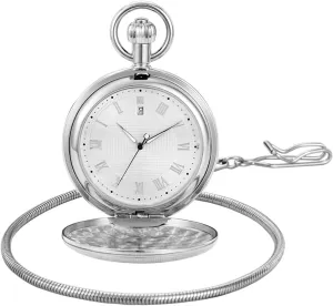 Numerals Tourbillon Mechanism Clock Tiong Silver lash fuse Luxury Copper Mechanical Pocket Watch Men Antique Stylish with Chain Roman 