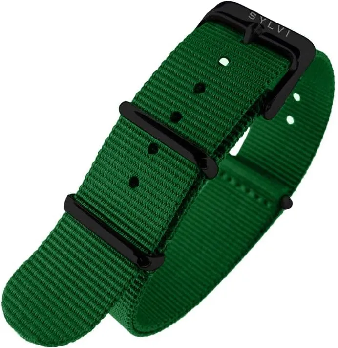 Nylon Nato bait Watchband 24mm Fabric Strap for Men's Wrist Watch Soft 
