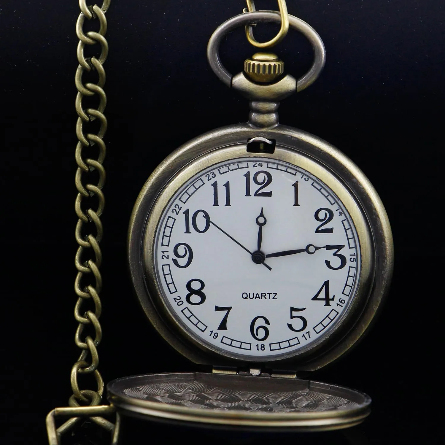 of July Pattern Quartz Pocket Watch Design Antique Souvenir Thanksgiving Gifts Tiong gloss Engraved Ancient Native Indian/4th 