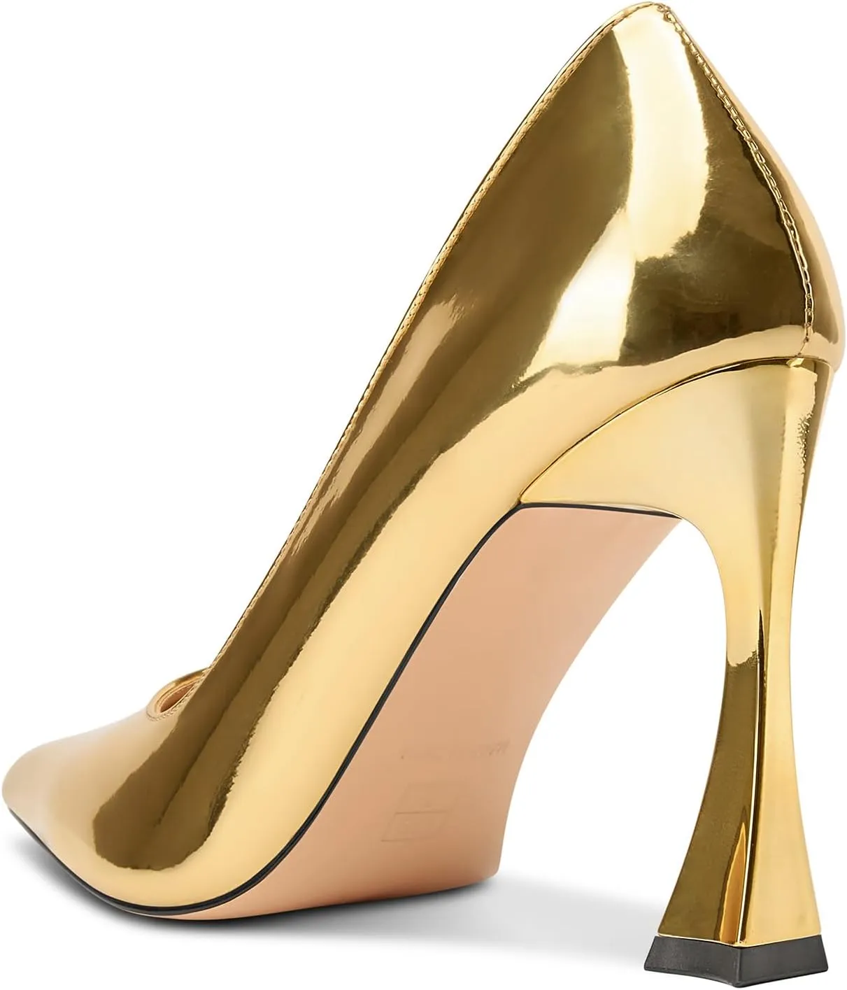 Office urge repair eventual seal Dress Patent Leather 3.9 Inches Heels HDEUOLM Womens Stiletto High Heel Square Toe Pumps Slip-on 