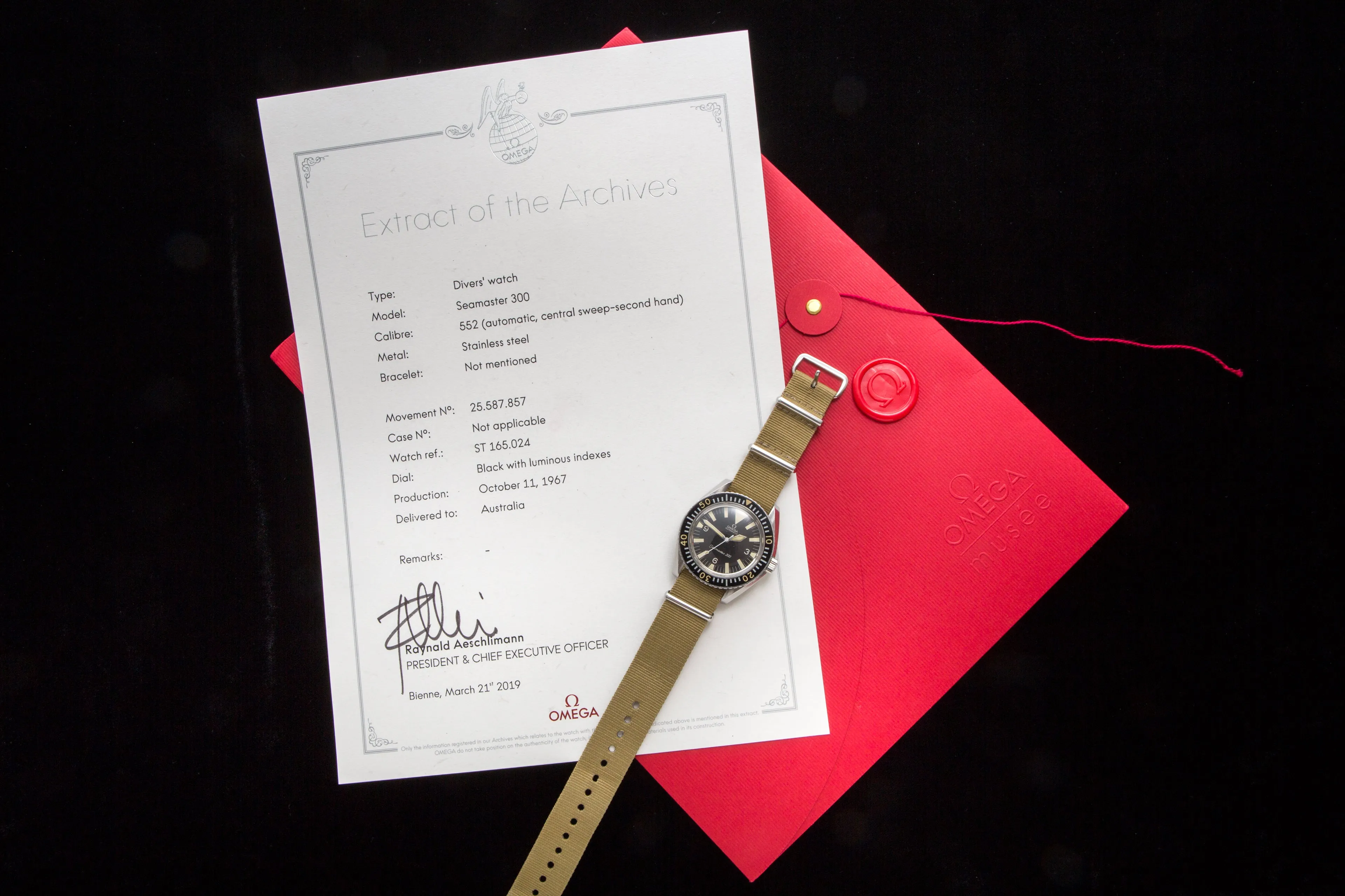 Omega Seamaster 300, 165.024 divers watch (big triangle) - SOLD