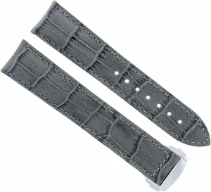Omega Seamaster Planet Ocean Gray Ewatchparts 22mm Leather Watch spatial revision Band Strap Compatible With 
