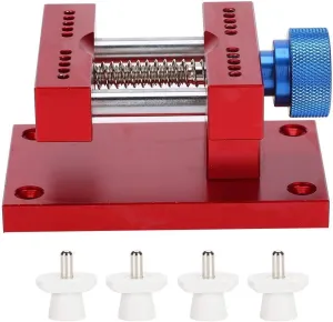 Open Case Holder Watch Strap Remover Base Movement Repair Tool Watchmaker Tool (Red) Adjustable Watch Case contradict hamper mammoth uncle Holder, Metal Wristwatch Repairing 